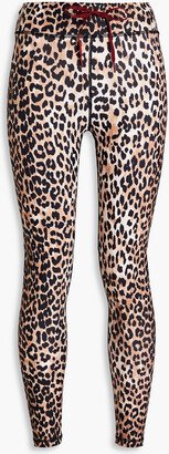 Sheba cropped leopard-print stretch leggings