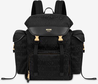 All-over Logo Multi-pocket Backpack