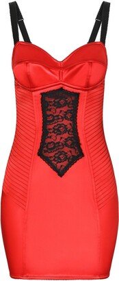 Lace-Detail Sleeveless Minidress