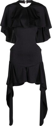 Airi cape-effect cut-out minidress