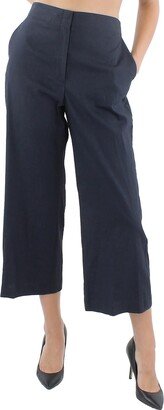 Womens Linen Straight Wide Leg Pants