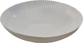 White Corrugated Bowl 16