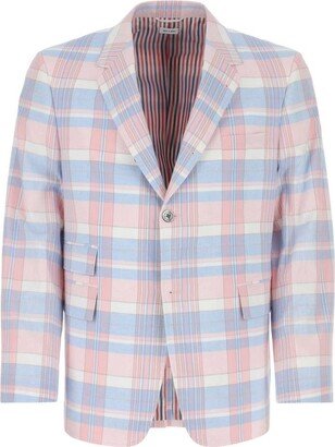 Plaid-Checked Pattern Tailored Blazer