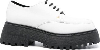 Lace-Up Leather Oxford Shoes-AG