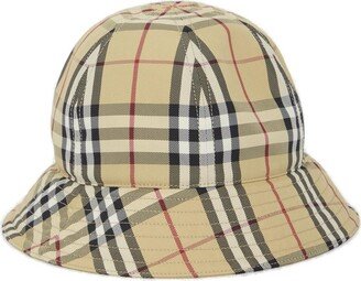 Vintage Check Dropped Brim Bucket Hat