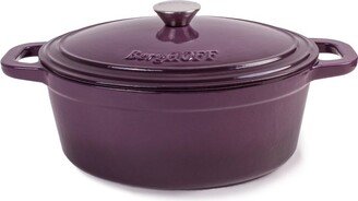 Neo 5QT Cast Iron Oval Covered Casserole, Purple