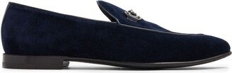 Horsebit-Detail Velvet Loafers