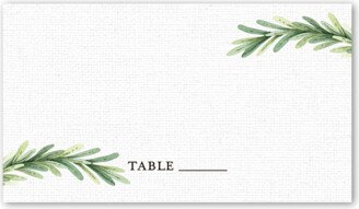 Wedding Place Cards: Arched Greenery Wedding Place Card, White, Placecard, Matte, Signature Smooth Cardstock