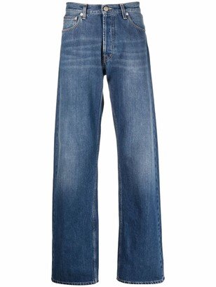 wide-leg Japanese denim jeans