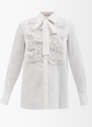 Floral Silk-organza And Cotton-poplin Shirt