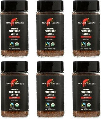 Mount Hagen Organic Fairtrade Instant Coffee - Case of 6/3.53 oz Jars