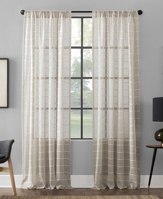 Twill Stripe Anti-Dust Curtain Panel, 52