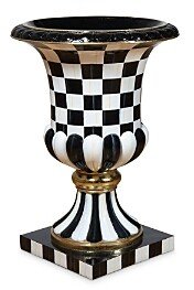 Mackenzie-Childs Courtly Check Pedestal Urn