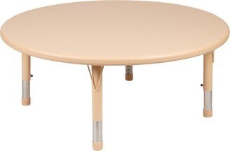 Emma+oliver 45 Round Plastic Height Adjustable Activity Table