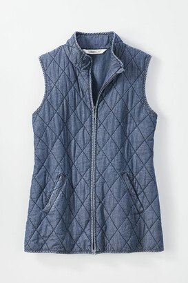 Women's Denim Vest for All Seasons - Medium Wash - PS - Petite Size