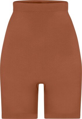 Seamless Sculpt High-Waisted Above The Knee Short | Bronze