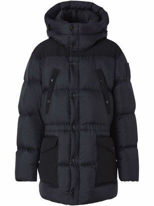 Logo Appliqué Nylon Puffer Coat