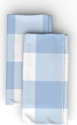 Cloth Napkins: Vasa Check - Blueberry Cloth Napkin, Longleaf Sateen Grand, Blue