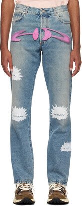 Indigo HP Pattern Jeans