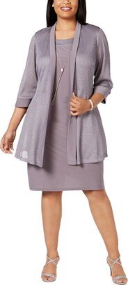 Plus Womens Jacket Evening Two Piece Dress