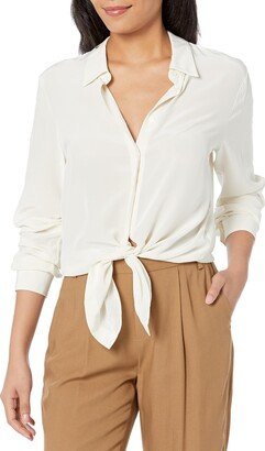 Women's Button-Down Tie-Waist Blouse