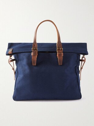 Bleu de Chauffe Remix Leather-Trimmed Cotton-Canvas Weekend Bag