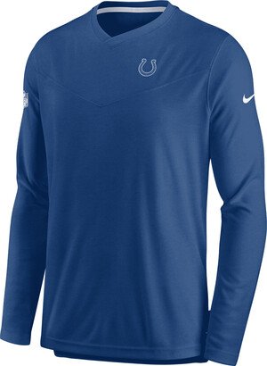 Men's Dri-FIT Lockup Coach UV (NFL Indianapolis Colts) Long-Sleeve Top in Blue