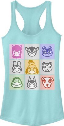 Junior's Animal Crossing Portrait Racerback Tank Top - Cancun - Small