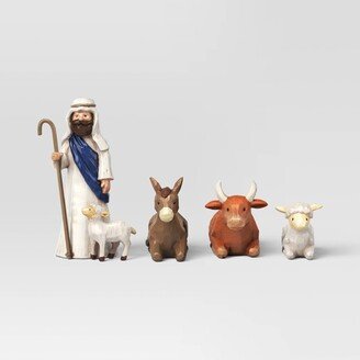 4pc Shepherd Christmas Figurine Set - Wondershop™