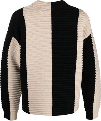 Horace striped two-tone jumper