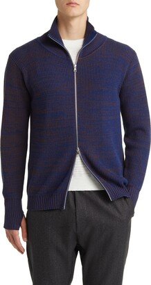 Dori Zip Front Space Dye Wool Sweater