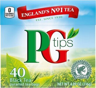 PG tips Premium Black Tea Black Tea Pyramid Tea Bags - 40ct