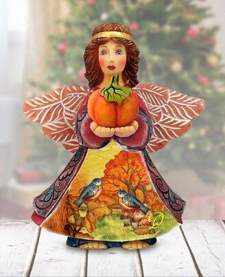 G.DeBrekht Autumn Angel with Pumpkin Handcrafted Christmas Figurine