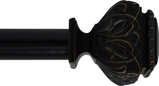 Peony Adjustable Single Curtain Rod 72