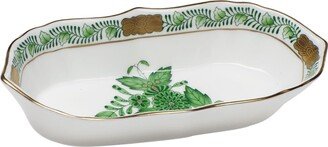 Chinese Bouquet Green Narrow Pin Dish