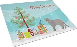 CK4615LCB European Burmese Cat Merry Christmas Glass Cutting Board