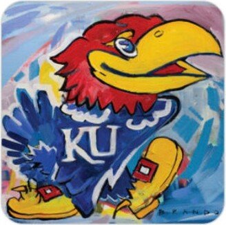 University Of Kansas Jawyhawks National Championship 4-Pack Water-Resistant Glazed Coasters