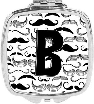 CJ2009-BSCM Letter B Moustache Initial Compact Mirror