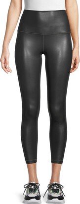 Faux Leather Cropped Leggings