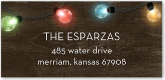 Address Labels: Colorful Bulb Lights Address Label, Brown, Address Label, Matte