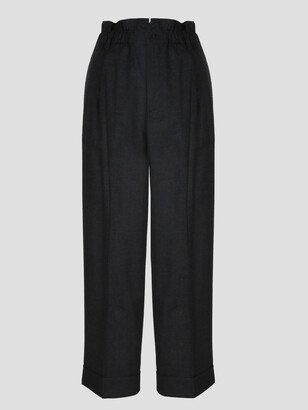 Elasticated Waist Straight Trousers