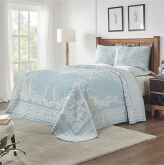 Adalie Vintage Medallion Lightweight Woven Jacquard Oversized Cotton Blend Bedspread Set-AC