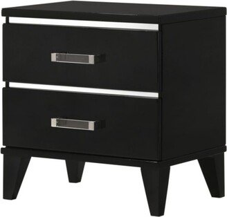 Simplie Fun Chelsie Nightstand Black Finish