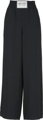 Logo Patch Wide-Leg Pants-AA