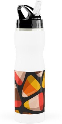 Photo Water Bottles: Candy Corn - Midnight Stainless Steel Water Bottle With Straw, 25Oz, With Straw, Orange