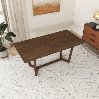 Ashcroft Renaldo Mid-Century Modern Rectangular Solid Wood Dining Table in Brown - 71 inch