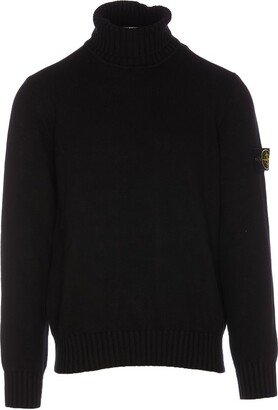 Logo Patch Turtleneck Jumper-AA