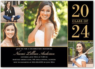 Graduation Invitations: Proud Moment Graduation Invitation, Black, Matte, Signature Smooth Cardstock, Square