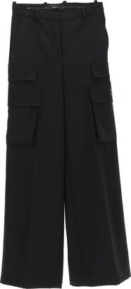 High-Waist Wide-Leg Cargo Trousers