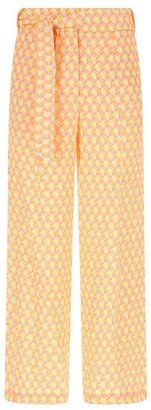 Monogram Printed Wide Leg Pants